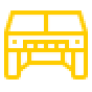 Army vehicle in yellow, minimalist.