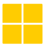 4 squares in yellow, suggesting the Microsoft logo.