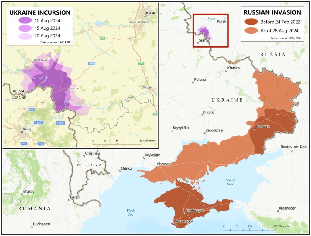 Map of the Ukraine Kursk Offensive