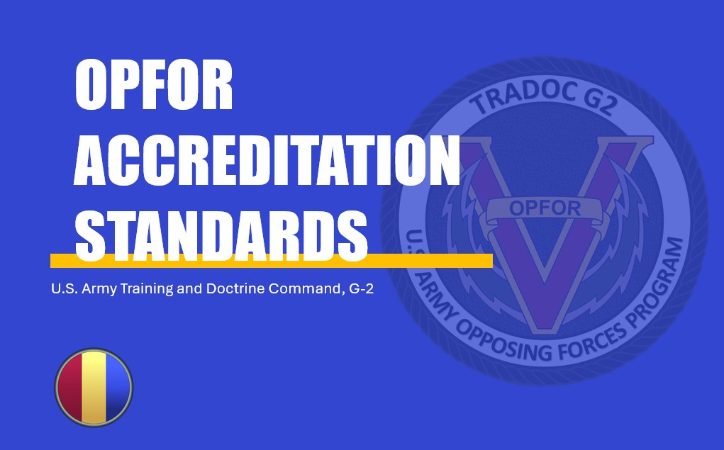 OPFOR Accreditation Standards cover