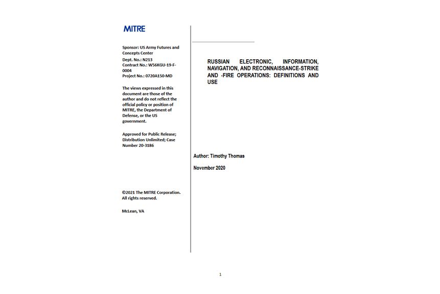 2021 03 18 Russian Electronic Information Navigation And Reconnaissance Strike And Fire Operations