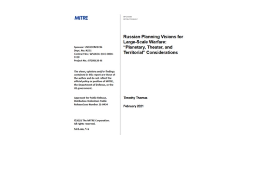2021 04 13 Russian Planning Visions for Large Scale Warfare Timothy Thomas