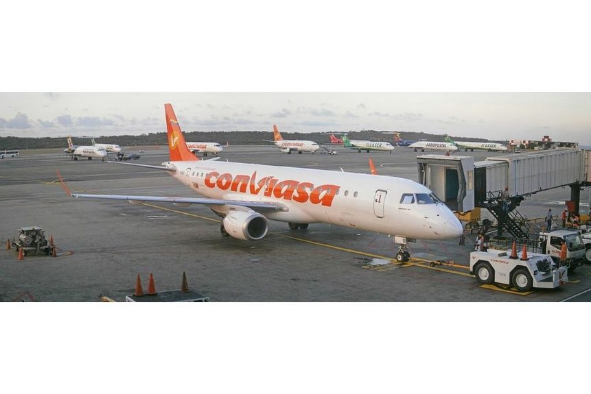 Berg 02 Venezuelan plane from the state owned airline Conviasa at Simon Bolivar Airport in Caracas