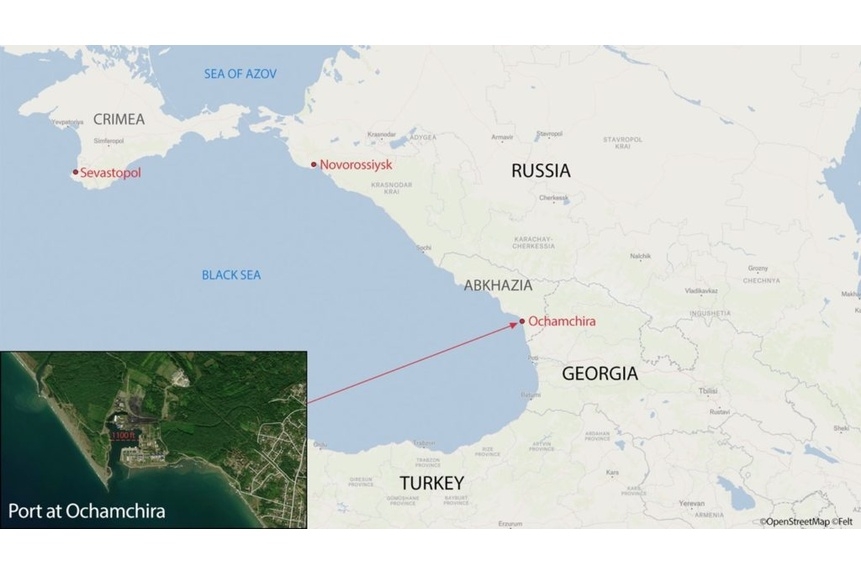 Billingsley 01 Map of Russian Black Sea naval bases Sevastopol and Novorossiysk