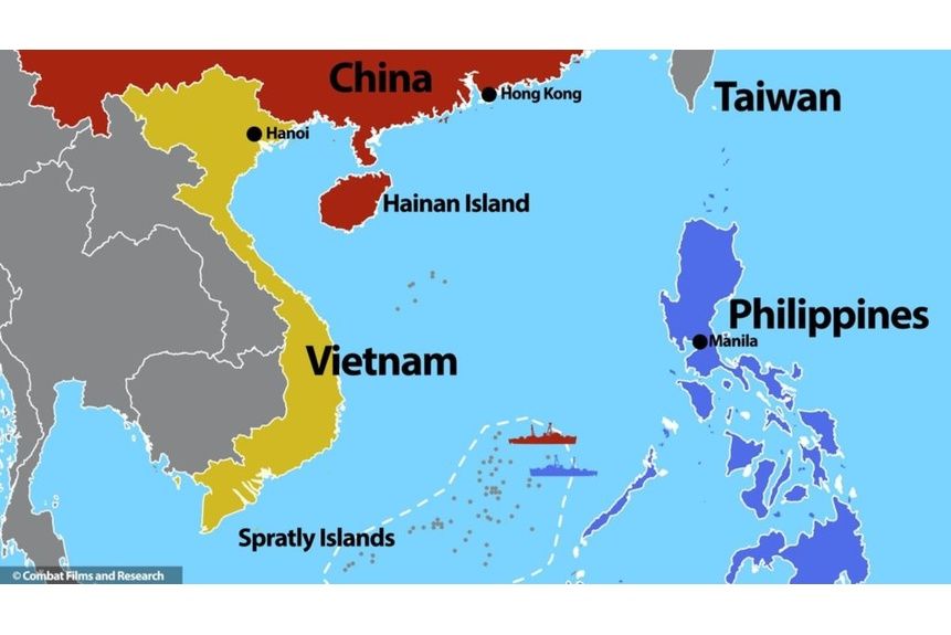 Billingsley 01 Map of South China Sea featuring the Spratly Island group