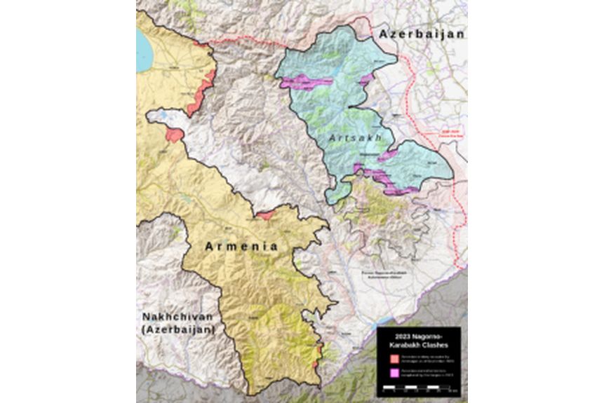 Billingsley 01 Map of the 2023 Nagorno Karabakh war showing Azerbaijan