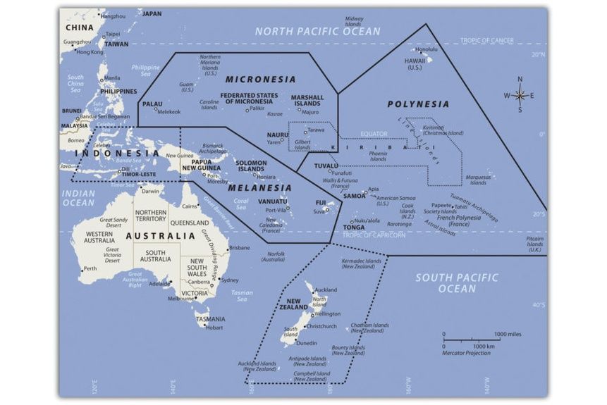 Billingsley 02 Map of the Pacific or Oceania region featuring Nauru