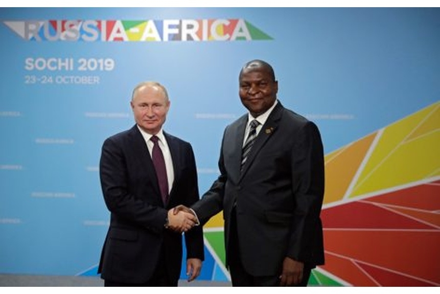 Feldman 02 Putin with Faustin Archange Touadera President of the Central African Republic