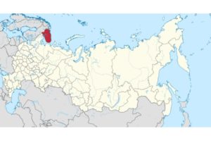 Grau 01 Map of Russian Federation with the Kola Peninsula highlighted