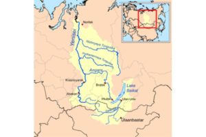 Grau 01 Map of the Yenisei River showing national borders 1