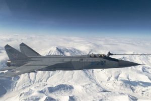Grau 01 MiG 31 fighters of the Pacific Fleet