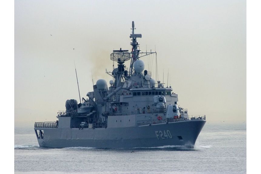 Gunduz 01 TCG Yavuz the lead ship of Yavuz class frigate of the Turkish Navy