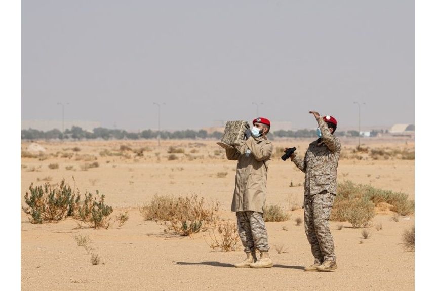 Personnel from the 378th Air Expeditionary Wing trained with Royal Saudi Air Force Police Wing members