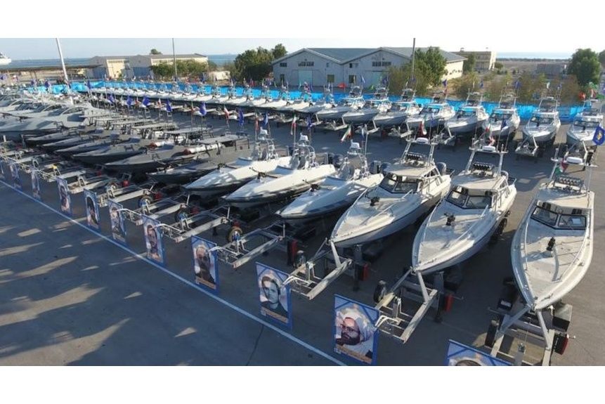 Rubin 02 IRGC displays speedboats it alleges have stealth capability 1
