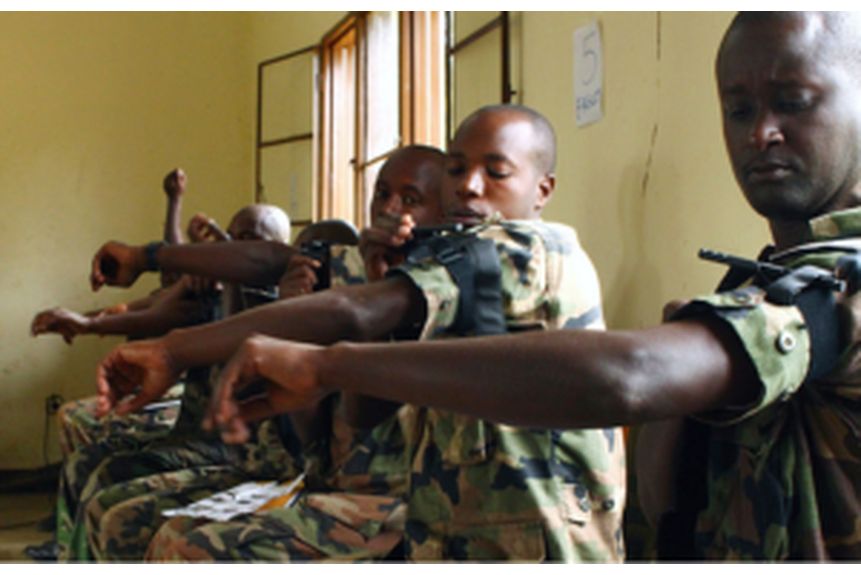 Rwandan Defense Force combat lifesaver training