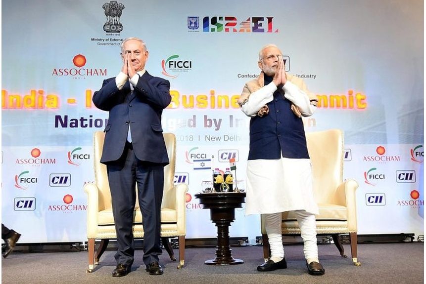 Stein 01 Indian Prime Minister Shri Narendra Modi and Israeli Prime Minister Benjamin Netanyahu