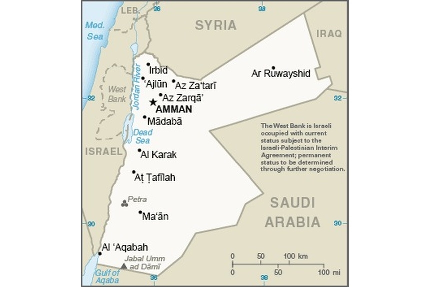 Winter 02 Jordan map showing major cities