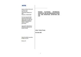 2021 03 18 Russian Electronic Information Navigation And Reconnaissance Strike And Fire Operations