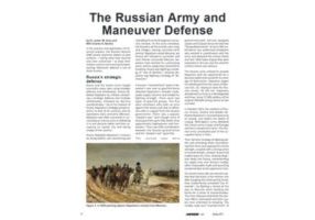 2021 05 19 The Russian Army and Maneuver Defense Dr. Lester W. Grau and MAJ Charles K. Bartles