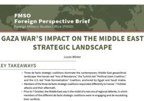 FMSO Foreign Perspective Brief - Gaza War's Impact on the Middle East Strategic Landscape